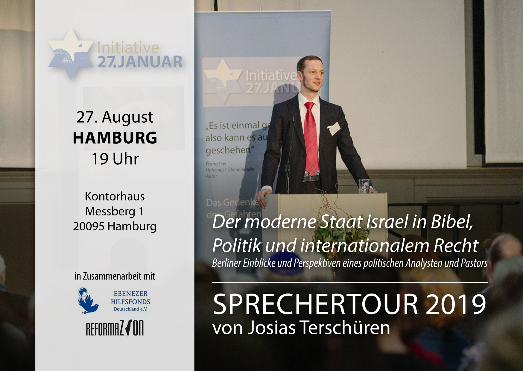 Sprechertour 2019 von Josias Terschüren | 27. August in Hamburg