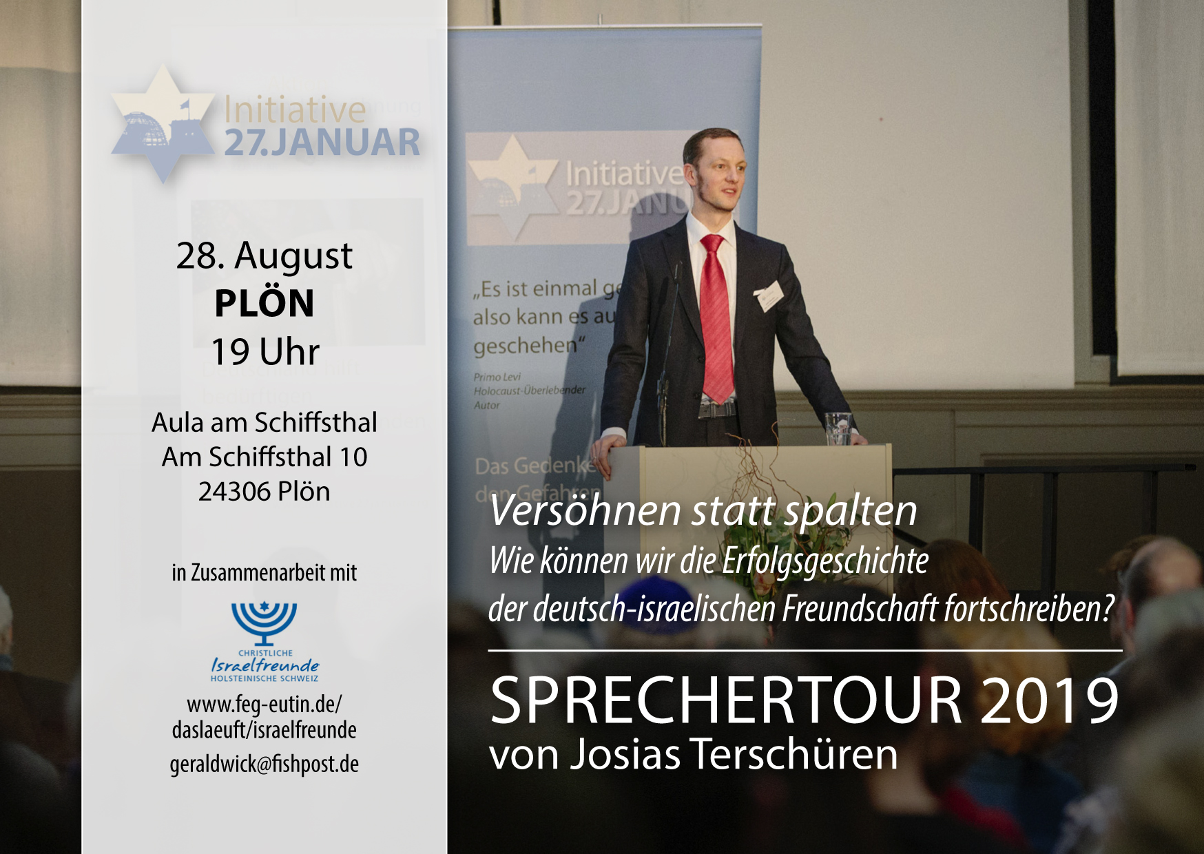 Sprechertour 2019 von Josias Terschüren | 28. August in Plön