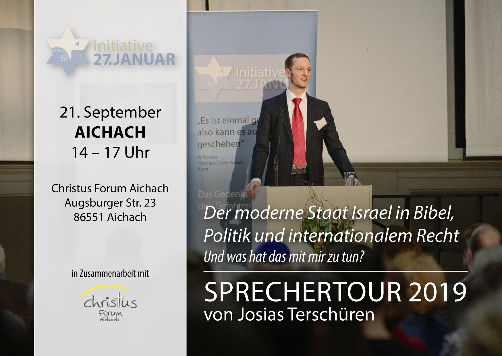 Sprechertour 2019 von Josias Terschüren | 21. September in Aichach