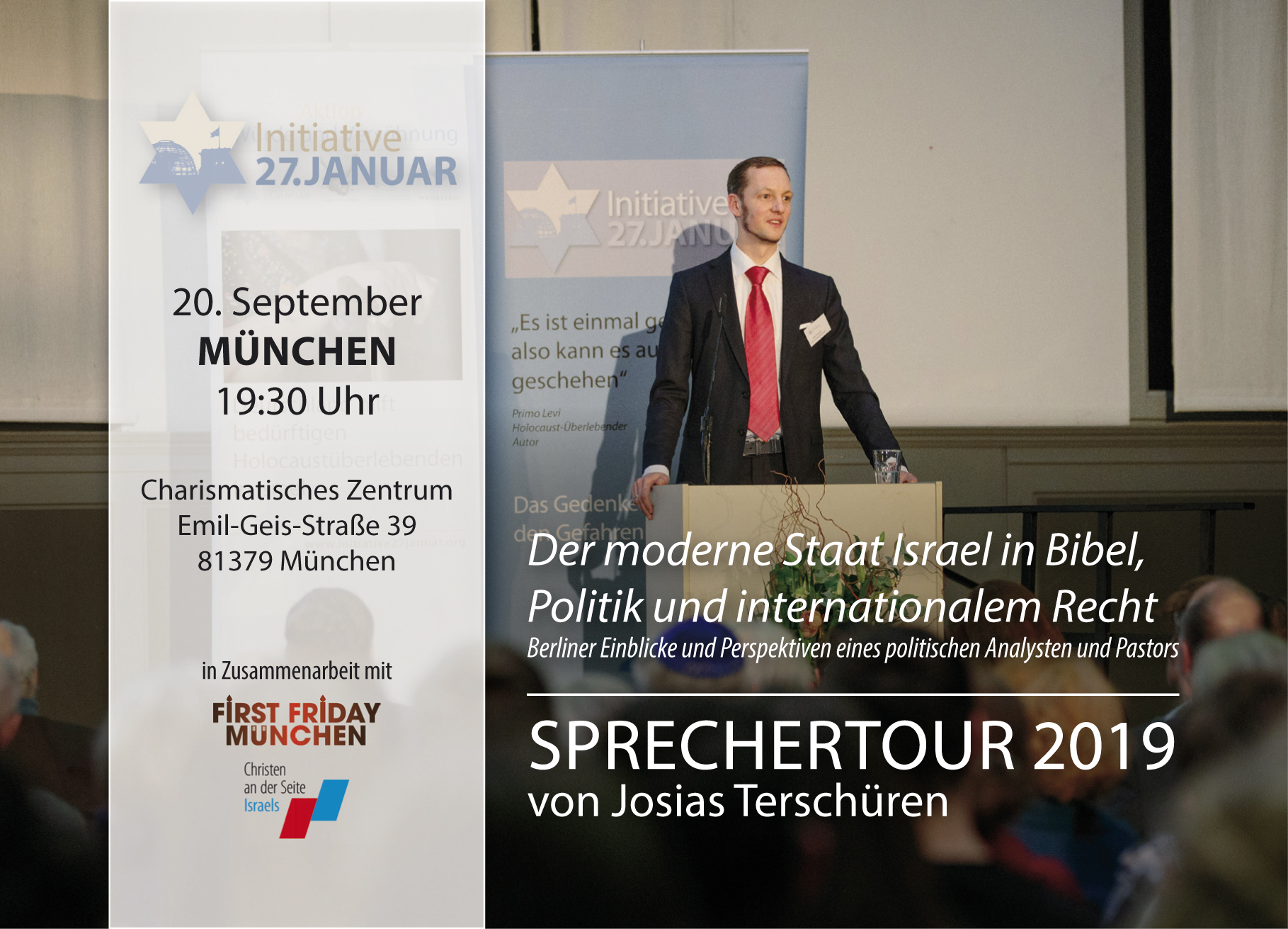 Sprechertour 2019 von Josias Terschüren | 20. September in München